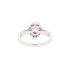 18KG 0.81ct Natural Unheated Sri Lanka Intense Pink Sapphire Diamond Ring  GRC