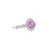 18KG 0.81ct Natural Unheated Sri Lanka Intense Pink Sapphire Diamond Ring  GRC