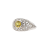 14KG 0.80ct Natural Unheated Sri Lanka Yellow Sapphire Diamond Ring