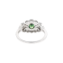 14KG 0.625ct Natural Unheated Sri Lanka Green Sapphire Diamond Ring