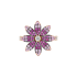 14KG 0.125ct Natural Sri Lanka Pink Sapphire Diamond Flower Ring