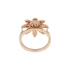 14KG 0.125ct Natural Sri Lanka Pink Sapphire Diamond Flower Ring