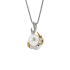 18K Solid Gold Akoya Pearl Natural Emerald Diamond PISCES Pendant