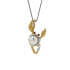 18K Solid Gold Akoya Pearl Natural Ruby Diamond SCORPIO Pendant