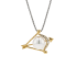 18K Solid Gold Akoya Pearl Natural Diamond SAGITTARIUS Pendant