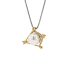 18K Solid Gold Akoya Pearl Natural Diamond SAGITTARIUS Pendant