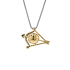 18K Solid Gold Akoya Pearl Natural Diamond SAGITTARIUS Pendant