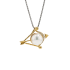 18K Solid Gold Akoya Pearl Natural Diamond SAGITTARIUS Pendant